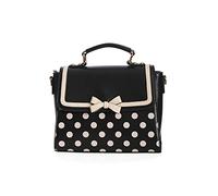 Banned Influencer 1950's handbag Retro Vintage Polka Dot Contrast Faux Leather
