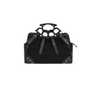 Banned Iron Halo Bag Black Gothic Top Handle Handbag Alternative Punk Purse | Stand out with the Banned Iron Halo Bag featuring kitten paw detailing, sculptural hardware and a versatile top handle style