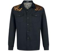 Banned Leopard Print Panel Longsleeve black leopard XL