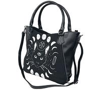 Banned Pentacle Coven Women Handbag Black, Cotton, Polyurethane,