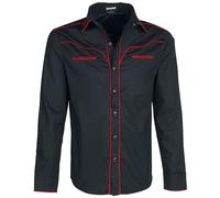 Banned Plain Trim Longsleeve black red M