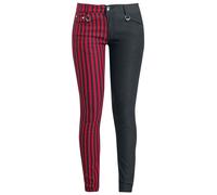 Banned Punk Trousers Cloth Trousers black red W34L34