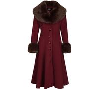 Banned Retro Martha Faux Fur Coat Coat red brown XL