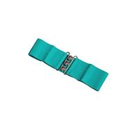 Banned Retro Vintage 1950's Elasticated Wide Nurse Belt - Aqua (Large - UK 12-18)
