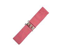 Banned Retro Vintage 1950's Elasticated Wide Nurse Belt - Coral (Large - UK 12-18)