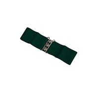 Banned Retro Vintage 1950's Elasticated Wide Nurse Belt - Green (Medium - UK 10-16)