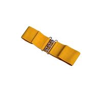 Banned Retro Vintage 1950's Elasticated Wide Nurse Belt - Mustard (Large - UK 12-18)