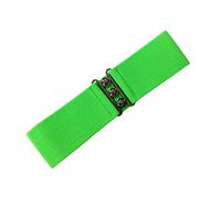 Banned Retro Vintage 1950's Elasticated Wide Nurse Belt - Neon Green (L)