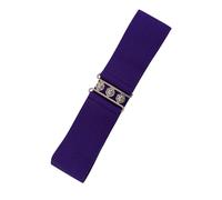 Banned Retro Vintage 1950's Elasticated Wide Nurse Belt - Purple (L)