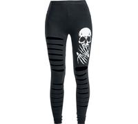 Banned Slashed Skull Leggings black L