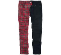 Banned Split Trousers Cloth Trousers red black L