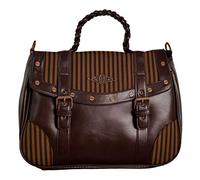 Banned Steampunk Brown Stripe Keyhole Handbag