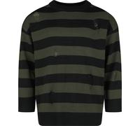 Banned Striped Knitted Jumper Knit jumper green black M