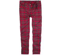 Banned Tartan Trousers Cloth Trousers red XXL
