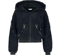 Banned Vinnie The Bunny Hoodie Fleece Jacket black XS