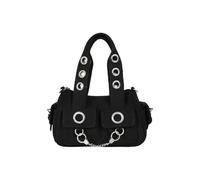 Banned Whittaker Mini Handbag - Canvas Shoulder Bag with Large Eyelets & Chain