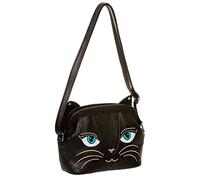 Banned Womens Ladies Handbag Black Cute Cat Face Shoulder Bag