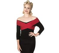 Banned Wrapped in Love Knit Jumper - White or Red - Black/Red/L
