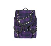 Banned Yamy Punk Nugoth Tartan Gingham Backpack - Purple