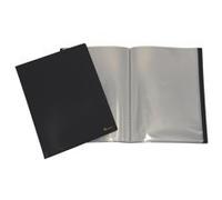 Banner A4 Display Book 20 Pocket Black Plastic Pockets Easy Insertion/Removal, Non-reflective Matt Finish, Low-static Pockets, A4 Size, 20 Copies