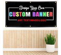 Banner Personalised Name Photo Picture Horizontal Custom Banner Signs for Business Birthday Wedding Graduation Party,2x3 Ft