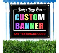 Banner Personalised Name Photo Picture Horizontal Custom Banner Signs for Business Birthday Wedding Graduation Party,4x4 Ft