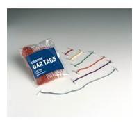 Banner Plastic Ended Bar Tags 25mm Treasury Tags Red Pack of 100