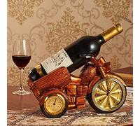 BANNESE Wine Bottle Holder, Creative Tabletop Wine Rack for Single Bottle Motorcycle Shaped,Classic Vintage Wine Holder Sculpture Kitchen Decor Home Bar Display Shelf