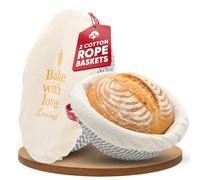 Banneton Bread Proofing Basket Set, Oval & Round Cotton Rope Proofing Baskets with Liners & Covers | Sourdough Banneton Basket for Bread Making | Bread Proofing Baskets for Artisan Sourdough Loaves