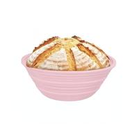 Banneton Bread Proofing Baskets,Silicone Sourdough Bread Baking Supplies, Bread Proofing Baskets for Sourdough, 9" Round Collapsible Sourdough Baking Basket (Pink)