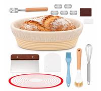 Banneton Proofing Basket, 25cm Oval Natural Rattan Sourdough Proving Basket
