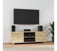banning 120cm wooden tv stand with 2 doors in sonoma oak
