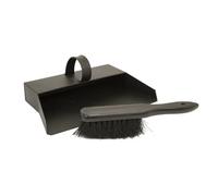 Bannister Brush and steel dustpan Set / metal dustpan & brush