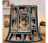 banonaty German Shepherd Blanket German Shepard Throw Blanket Cozy Fleece Flannel Bedding German Shepherd Gifts for Women Men Boys Girls Lovers Adult Stuff Plush for Couch Sofa Bed Decor 40"X50"