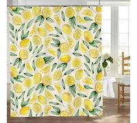 Lemon Shower Curtain Lemon Fruit Shower Curtains for Bathroom Waterproof Fabric Yellow Lemon Shower Curtain 60x72 in