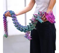 BANPIWOLG 47.5inch Super Large 3D Printed Rose Dragon,Flexible Joint Animal Figurines, Cool Stuff Fun Gift,Home Office Decor,Fidget Toy for Adults Teens Boy Gifts Easter Basket Stuffers (PG-47.5inch)