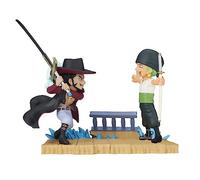 BANPRESTO BP88603P World Collectable Roronoa Zoro Vs Dracule Mihawk Figure, One Piece, Log Stories, 7 cm, Multicoloured