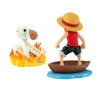 Banpresto Monkey.D.Luffy & Going Merry One Piece Action Figure - World Collectable Log Stories 8 cm - BP28928P Multicoloured - Collectable Figure - Ideal for Anime Fans