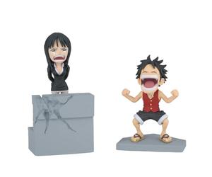 BANPRESTO Monkey D. Luffy & Nico Robin One Piece World Collectable Log Stories Action Figure, 10 cm, BP28829P Multicolor, Collectible Figure, Optimal for Anime Fans