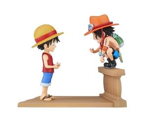 BANPRESTO - - ONE PIECE - Luffy Ace - Figure WCF Log Stories 8cm / - F59z