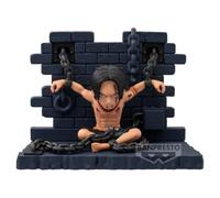 BANPRESTO One Piece WCF Log Stories Portgas D. Ace Impel Down 8cm Figure | Bandai Banpresto Non-Articulated Anime Figure. PVC collectible with detailed paintwork and finish.