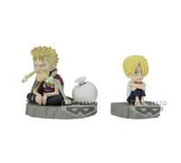 Banpresto Sanji & Zeff World Collectable Stories One Piece Figure 6 Cm Beige