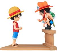 Banpresto - WCF One Piece Log Stories Luffy & Ace 8cm Figure