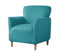 Banquet Armchair Slipcover Luxury Velvet Chair Covers with Arms Stretch Club Chair Slipcover Anti-Slip Furniture Protector for Living Room Friendly for Kids Pets (Turquoise Blue)