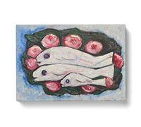 Banquet In Silence By Marsden Hartley Classic Painting Canvas Wall Art Print Ready to Hang, Framed Picture for Living Room Bedroom Home Office Décor, 50x35 cm (20x14 Inch)