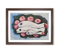 Banquet In Silence By Marsden Hartley Classic Painting Framed Print | A3 Walnut Framed Wall Art | Ready to Hang | Classic Historical Picture | Living Room Bedroom Lounge Office
