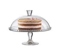 Banquet Plateau with Glass Dome, White, 32.5 x 32.5 x 26.3 cm