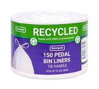 Banquet Recycled Tie Handle Pedal Bin Liners Fits Up To 35L Bins - 150 Pack