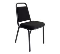 Banqueting Stacking Visitor Chair Black Frame Black Fabric (MOQ of 4 - Priced Individually)