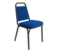 Banqueting Stacking Visitor Chair Black Frame Blue Fabric (MOQ of 4 - Priced Individually)
